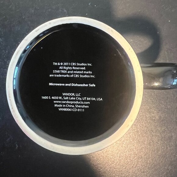 Vintage STAR TREK Captain Kirk & Spock WARP SPEED Mug ~ William Shatner ~ Nimoy - Picture 9 of 10